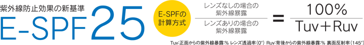 紫外線防止効果の新基準 E-SPF 25